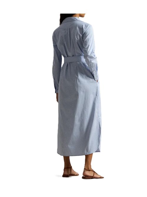 Polo Ralph Lauren woven-shirt day dress Polo Ralph Lauren | 211-A96362-001MEDIUM BLU WHITE